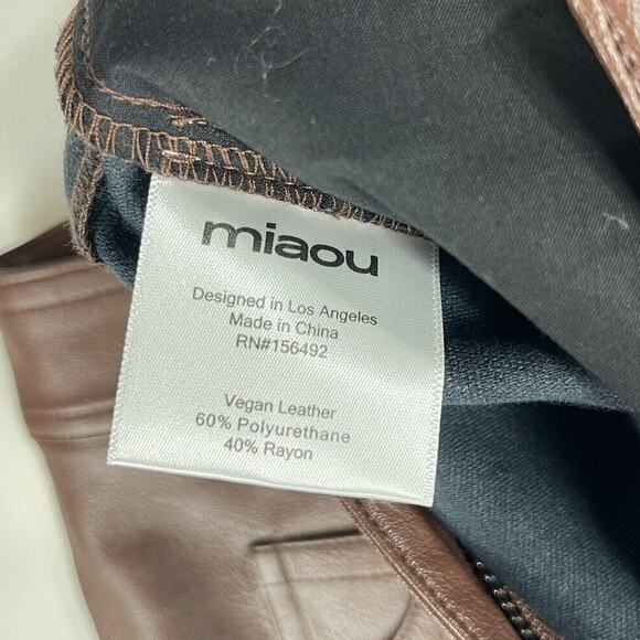 Miaou | NWT Brown Vegan Leather Set Junior Pant Leia Corset L - Picture 11 of 14